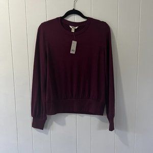 Banana Republic Luxespun Burgundy Pullover Sweater